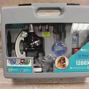 AmScope 120X-1200X 52-pcs Kids Beginner Microscope